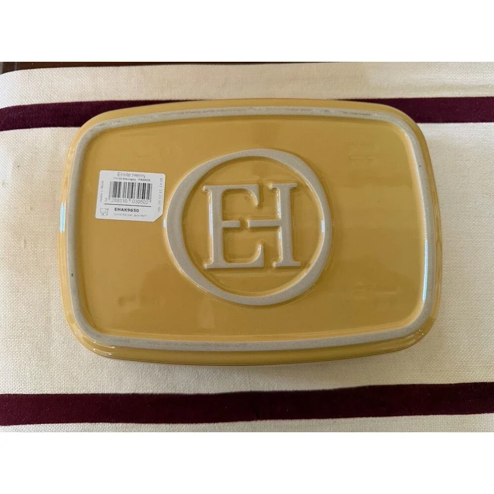 Emile Henry Rectangular Baking Dish In Provence Yellow NEW NEVER USED France